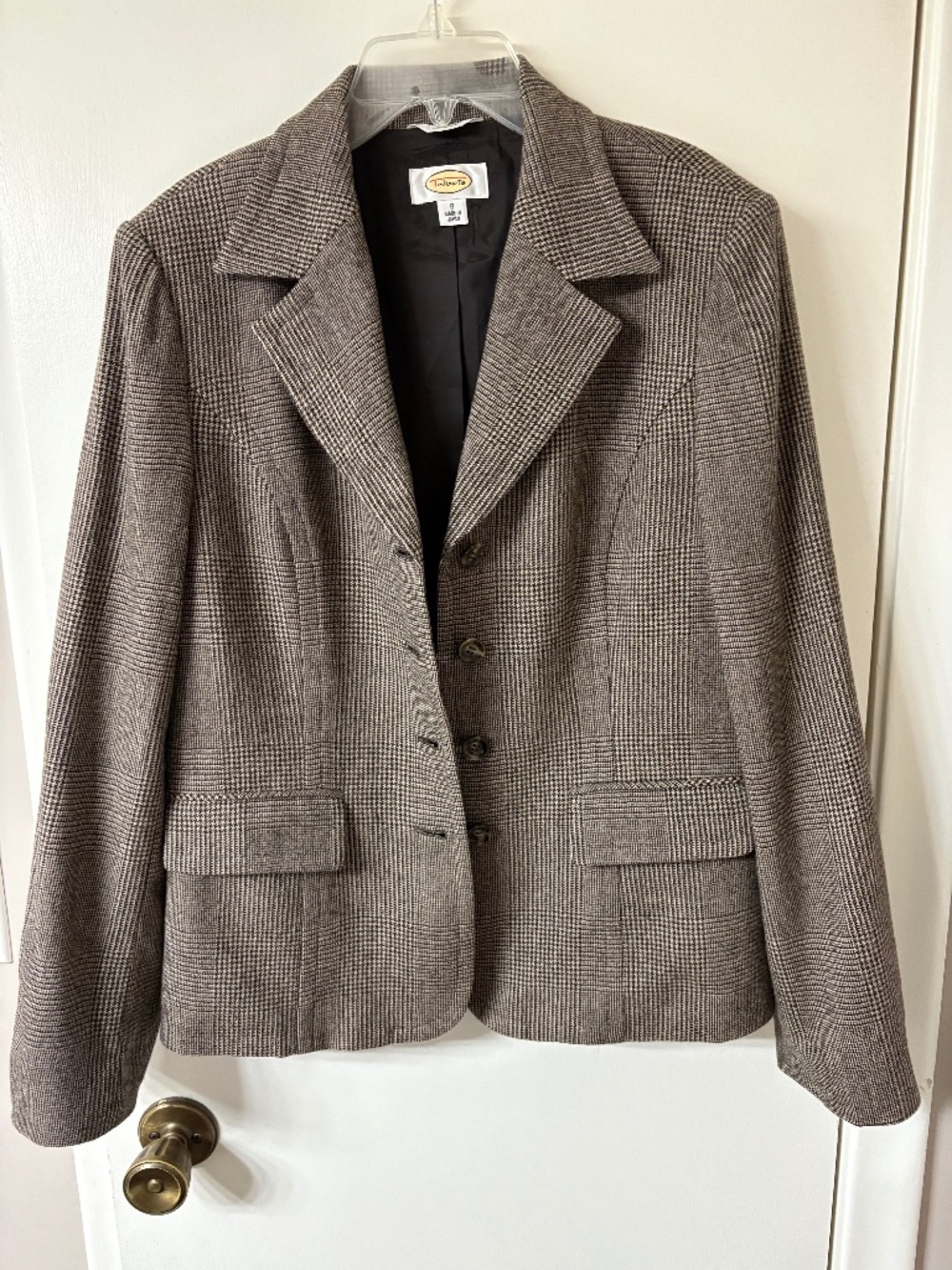 Vintage Talbots tweed wool blazer size 8
